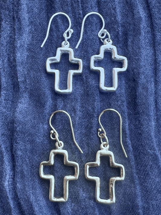 Hollow Cross Earring
