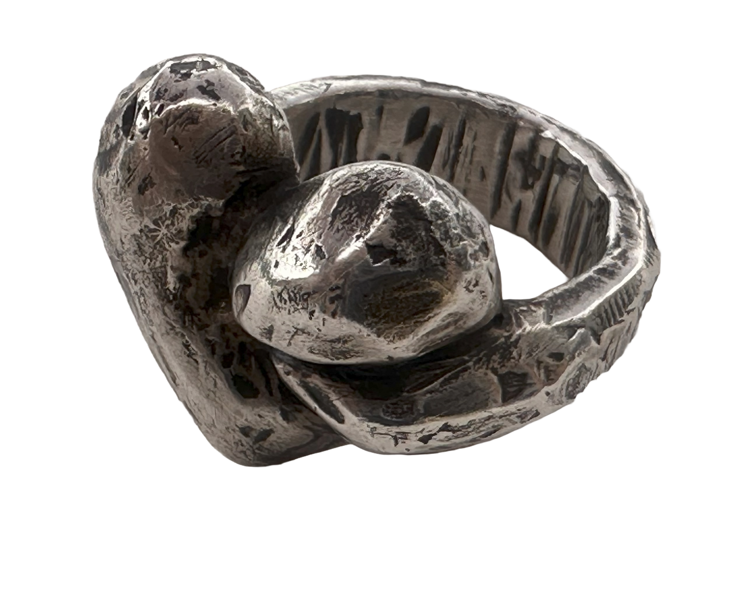 Large Knotted Heart Ring