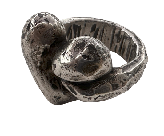 Large Knotted Heart Ring