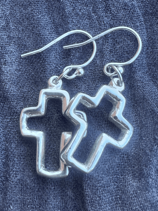 Hollow Cross Earring