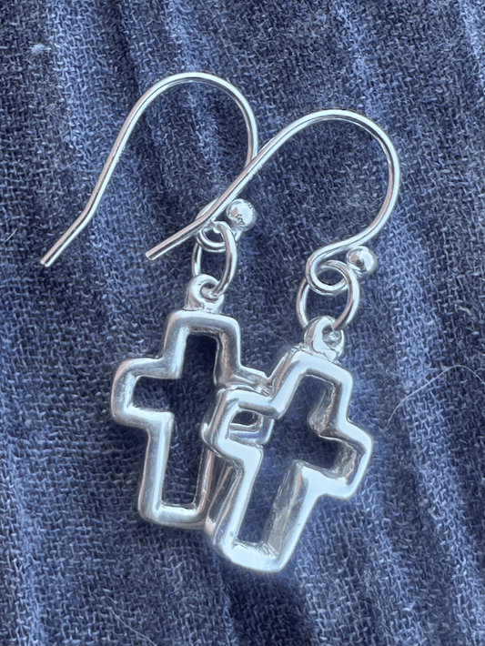 Hollow Cross Mini Earring