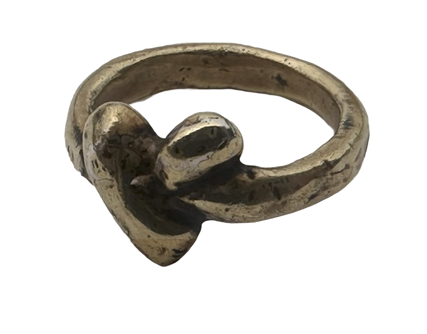 Small Knotted Heart Ring